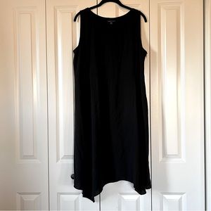 Eileen Fisher size medium silk tank dress black